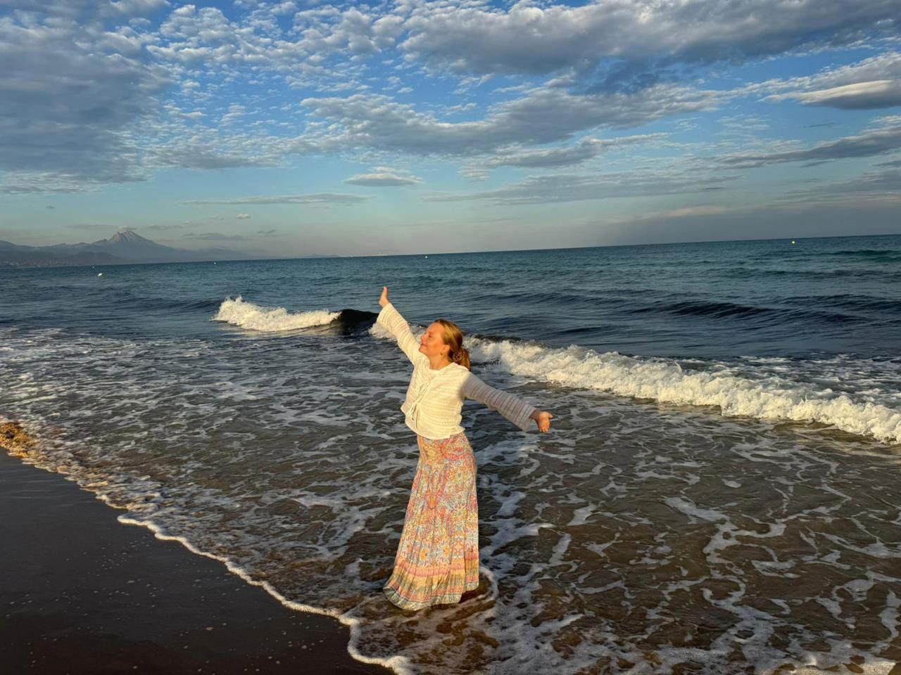 Foto av elev på Strand