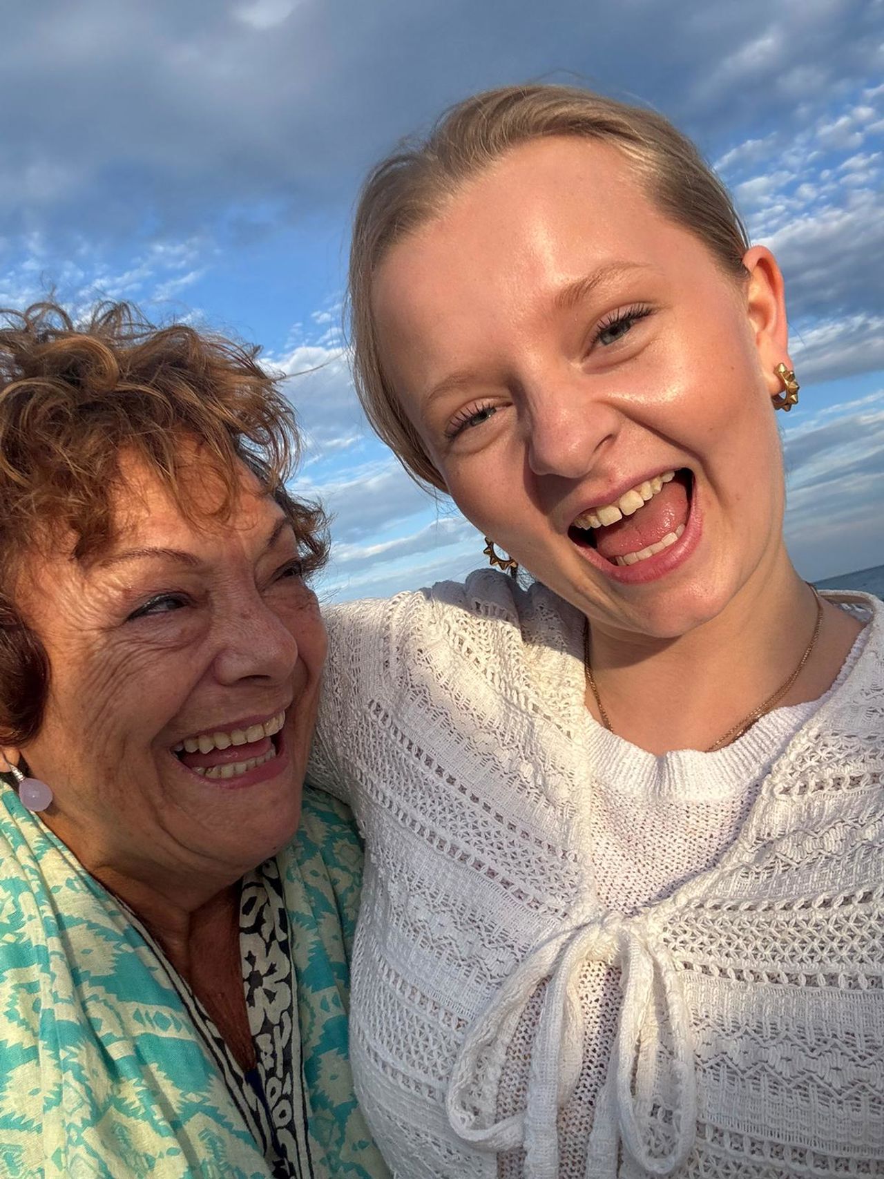 Foto av elev og husvert