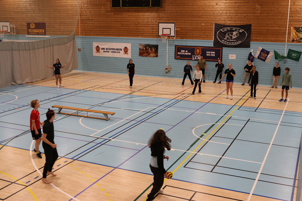 Foto av elever som spiller kanonball